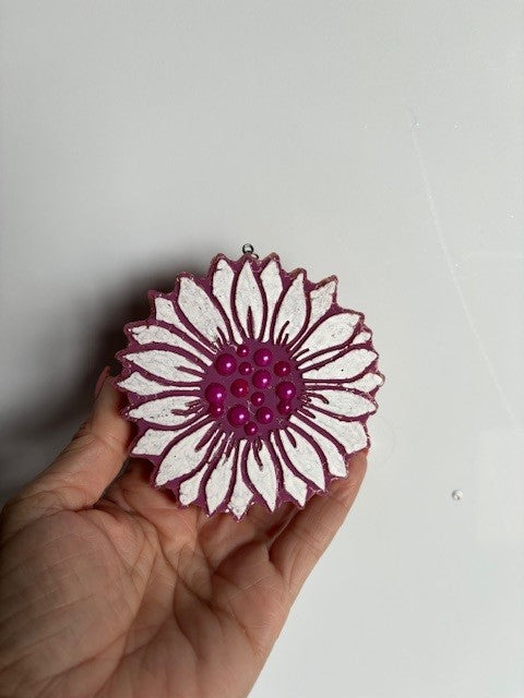 Freshie- Pink Flower Beaded