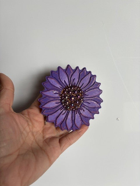 Freshie- Purple Flower-Bedazzled
