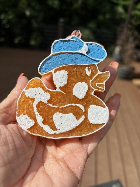 Freshie-Duck with a blue hat