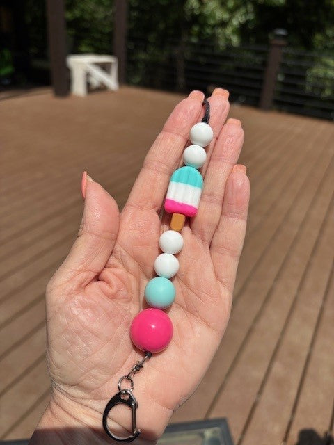 Freshie Car Holder-Popsicle Blue & Pink