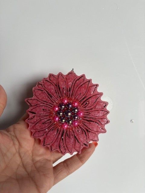 Freshie- Pink Flower Beaded 2