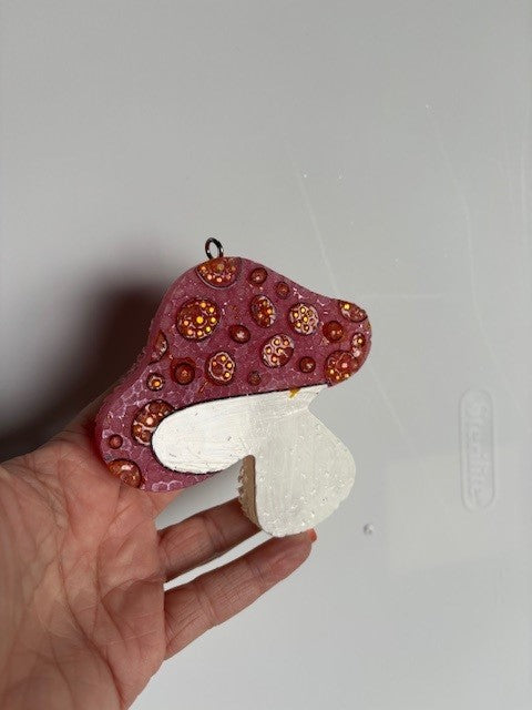 Freshie-Bedazzled Mushroom-Pink & White