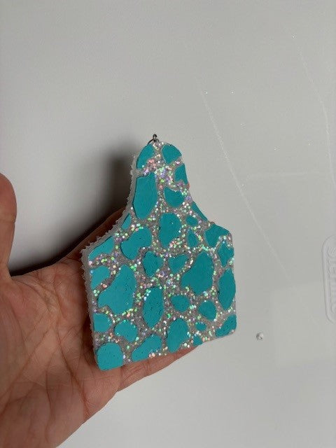 Freshie-Cow Tag-Turquois